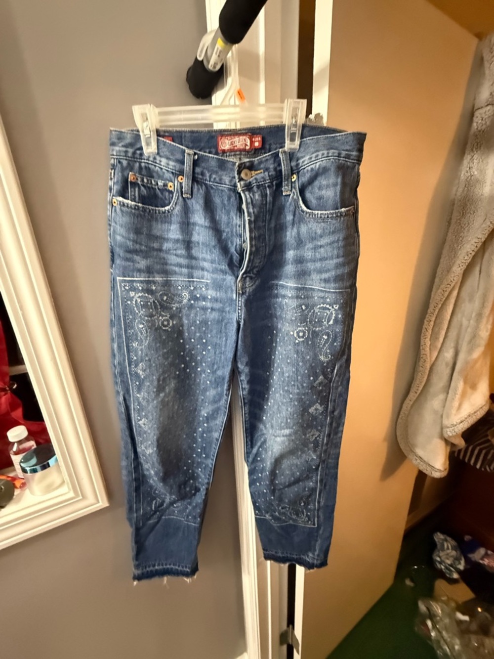 Lucky Brand Blue Denim with Red Logo Tag